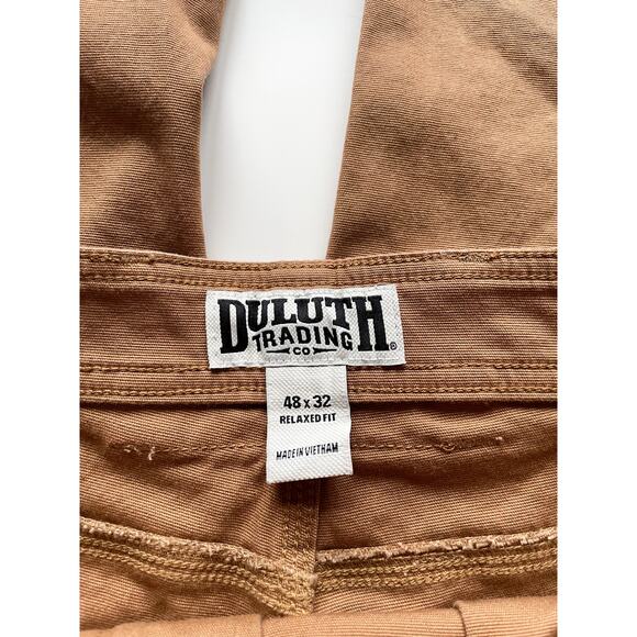 Duluth Big & Tall Tan Carpenter Fire Hose Pants Size Men's 48x32 Relaxed Fit - Picture 6 of 10